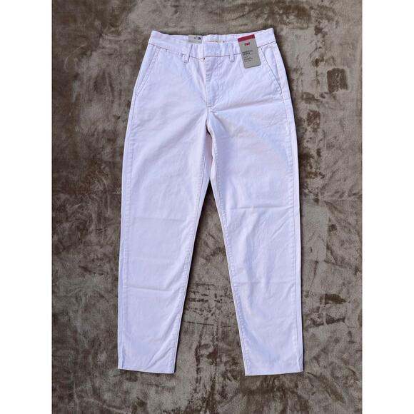Levi’s Premium Essential Chino Pink Mid Rise Ankle Length Women’s Size 28 NWT - Picture 1 of 8